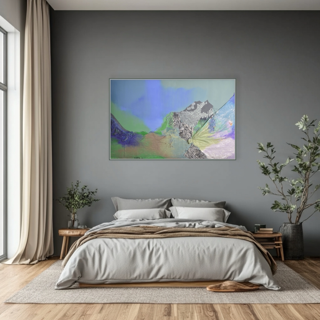 Gemälde Meeresrauschen im Schlafzimmer